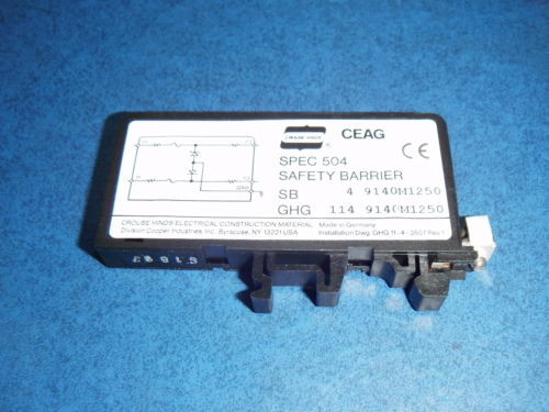 Crouse Hinds ABB CEAG Spec 504 Safety Barrier SB4 9140M1250