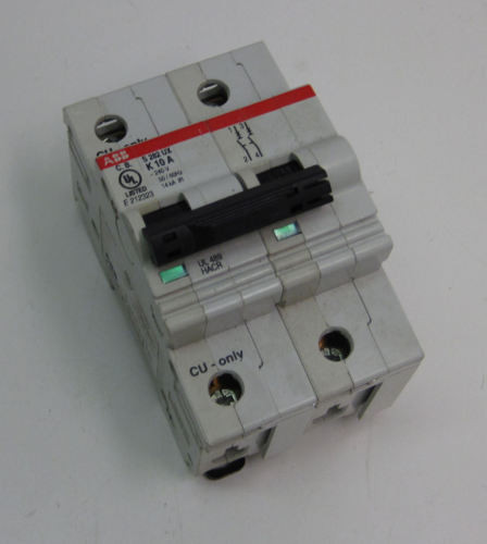 ABB MINI CIRCUIT BREAKER TYPE K TWO POLE 10A S282UX-K10