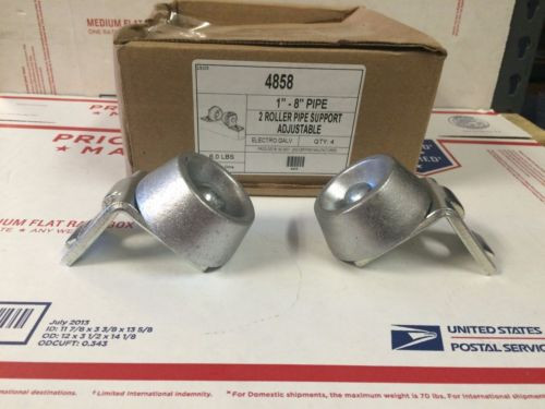 (4858) P2474 2 Adjustable 1"-8" Pipe Roller Supports for Unistrut Channel Qty. 2