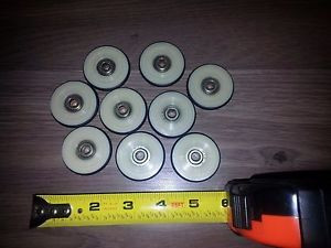 9 ROD WRAPPER ROLLERS BEARINGS 1-5/8" o.d 5/16" wide 1/4" i.d ROD SUPPORTS LATHE