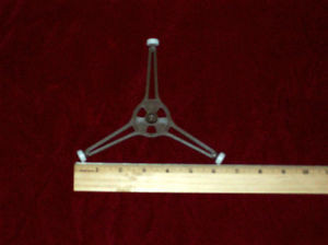 6" Triangle 3/8" Post 3/16" W 1/2" T  Microwave Oven Platter Support Roller Ring