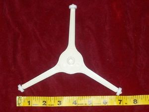 7" Triangle 1/2" Post  1/4" W  1/2" T  Microwave Oven Roller Support Guide Track