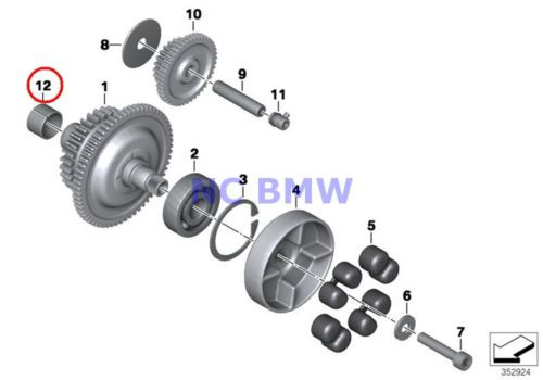 BMW Genuine Alternator-Starter One-Way Clutch Plain Bearing 20X23X15 A40 K48