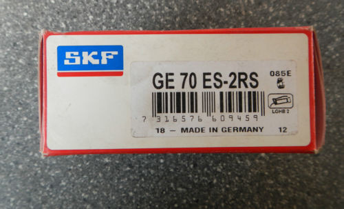 SKF Radial spherical plain bearings : GE 70 ES-2RS (70x105x49) Steel/Steel