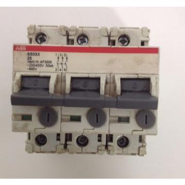 ABB 3 POLE CIRCUIT BREAKER S503X 25  AF3505 101217