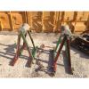 Pair Used McElroy Heavy Duty Pipe Support Stands Aluminum Roller Chain Adjusted #1 small image