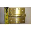 Designer Hardware- Lot (4) Door Closer Brush Brass 4&#034; x 4&#034; Plain Bearing Hinge #2 small image