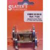 Slaters 7125 1 x Pair Std Plain Disc Coach Wheels &amp; Brass Bearings Kit &#039;0&#039; Gauge #1 small image