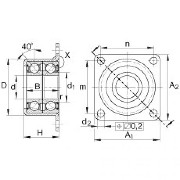 Angular contact ball bearing units - ZKLR1547-2RS #1 image