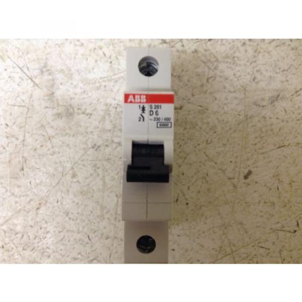 ABB S201 D6 6 Amp 1 Pole 230/400 VAC Circuit Breaker S201D6 S 201 D 6 (TSC) #1 image