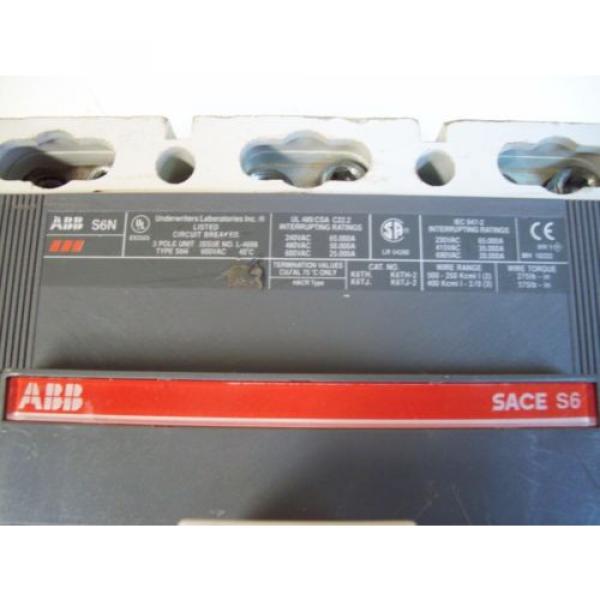 ABB S6N CIRCUIT BREAKER 600A SACE S6 3-POLE - USED - FREE SHIPPING #4 image