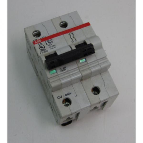 ABB MINI CIRCUIT BREAKER TYPE K TWO POLE 10A S282UX-K10 #1 image