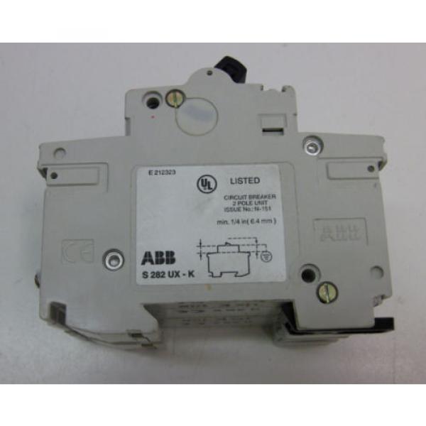 ABB MINI CIRCUIT BREAKER TYPE K TWO POLE 10A S282UX-K10 #3 image