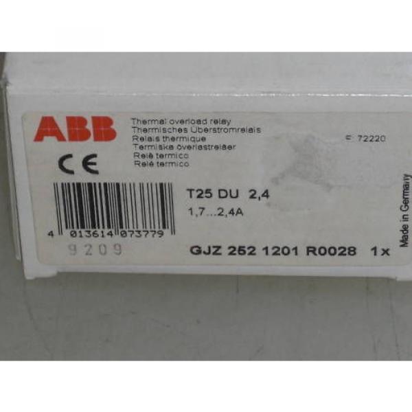 ABB T25 DU 2,4 THERMAL OVERLOADN RELAY *NEW IN BOX* #2 image