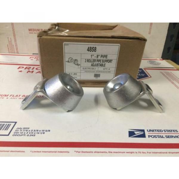 (4858) P2474 2 Adjustable 1&#034;-8&#034; Pipe Roller Supports for Unistrut Channel Qty. 2 #1 image