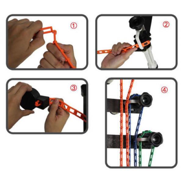 3-Roller Wall Manual Chain Backdrop Support Kit for Wall Mount Hook Bracket #3 image