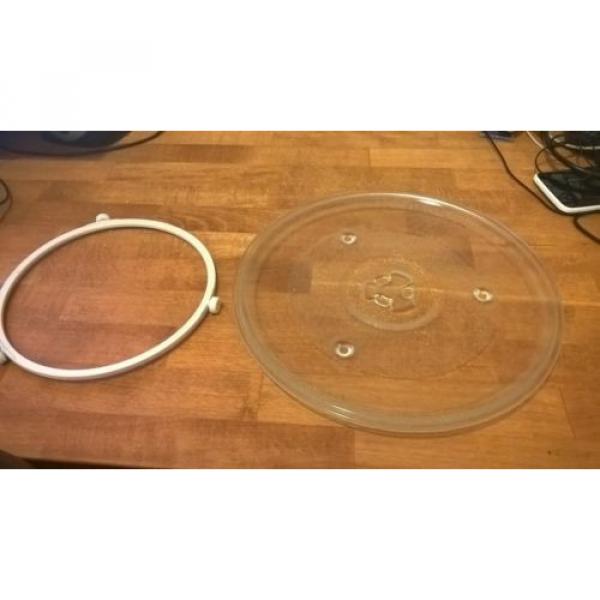 Tesco MTG06 Microwave Glass Turntable Plate 27cm + Ring Roller Support Stand #1 image