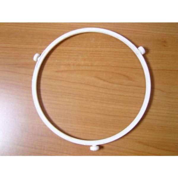 Universal 3 Wheel Microwave Turntable Plate Support Ring Roller Stand 19cm White #1 image