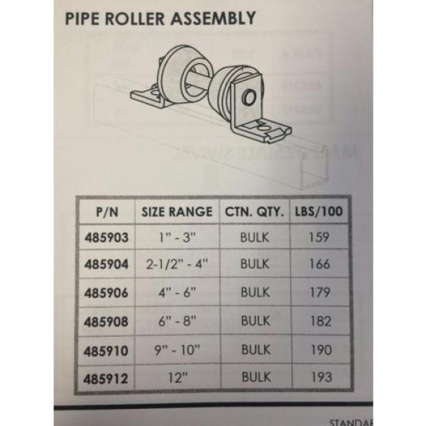 (485903) P2474 1&#034;- 3&#034; 2 Pipe Roller Supports for Unistrut /B-Line Channel Qty. 2 #2 image