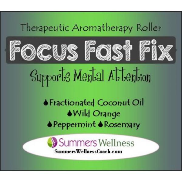 Aromatherapy FOCUS FAST FIX: Supports Mental Attention- Essential Oil Roller #1 image