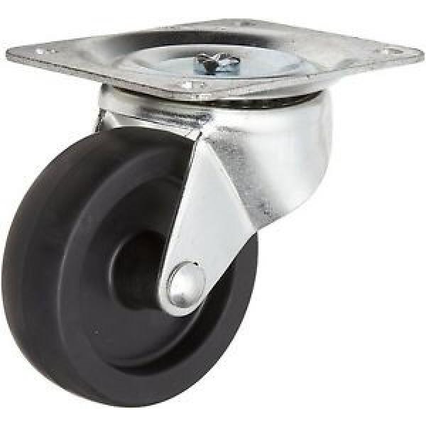 RWM Casters 31 Series Plate Caster, Swivel, Rubber Wheel, Plain Bearing, 350 lbs #1 image