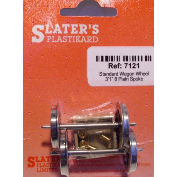 Slaters 7121 1 x Pair Plain Spoked Wagon Wheels &amp; Brass Bearings Kit &#039;0&#039; Gauge T #1 image