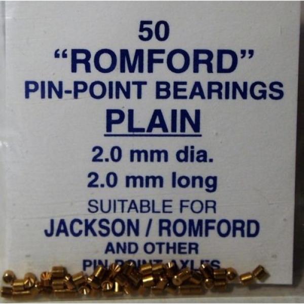 PECO JR15 -2mm Dia x 2mm Brass Plain Flush &#039;Romford&#039; Axle Bearings x 50 1st Post #1 image