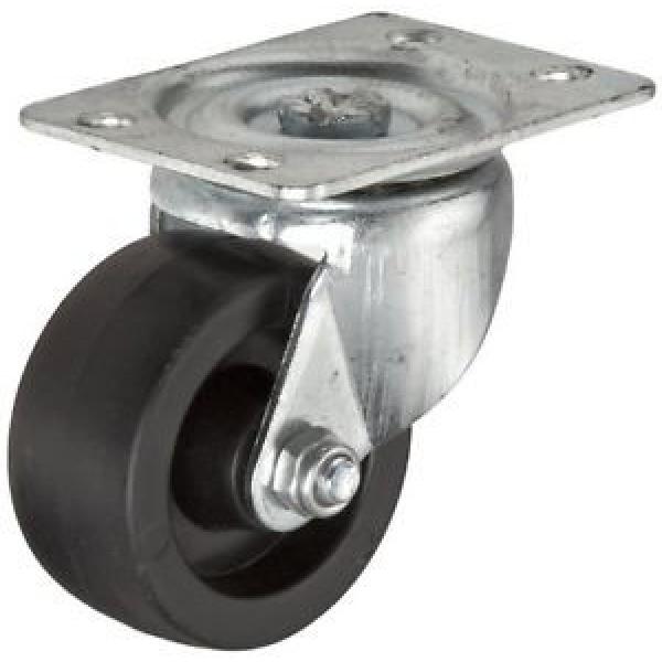 RWM Casters 31 Series Plate Caster, Swivel, Rubber Wheel, Plain Bearing, 125 lbs #1 image